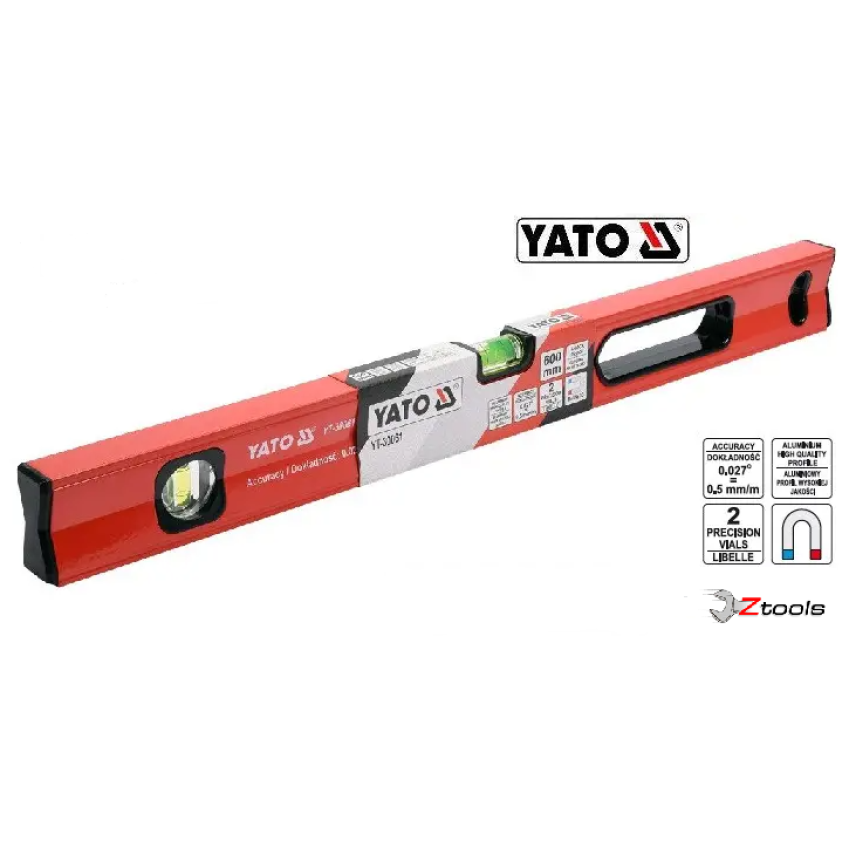 ΑΛΦΑΔΙ ΑΛΟΥΜΙΝΙΟΥ ΜΑΓΝΗΤΙΚΟ ΜΕ 2 ΜΑΤΙΑ 600MM YATO-30061