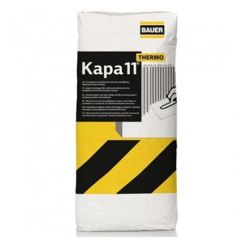 ΚΟΛΛΑ ΙΝΟΠΛΙΣΜΕΝΗ ΘΕΡΜΟΜΟΝΩΤΙΚΩΝ ΠΛΑΚΩΝ KAPA 11 BAUER ΛΕΥΚΗ 25KG