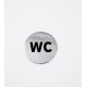 ΠΙΝΑΚΙΔΑ ΜΕΤΑΛΛΙΚΗ WC ΜΕ ΔΙΑΜΕΤΡΟ 7.5 CM ΓΙΑ ΠΟΡΤΑ ΤΟΥΑΛΕΤΑΣ