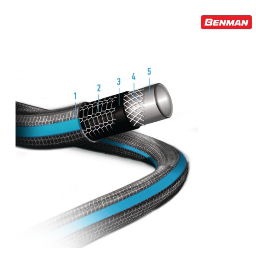 ΛΑΣΤΙΧΟ BENMAN FLEX PRO 5 ΕΠΙΣΤΡΩΣΕΩΝ 15 ΜΕΤΡΩΝ 1/2' 