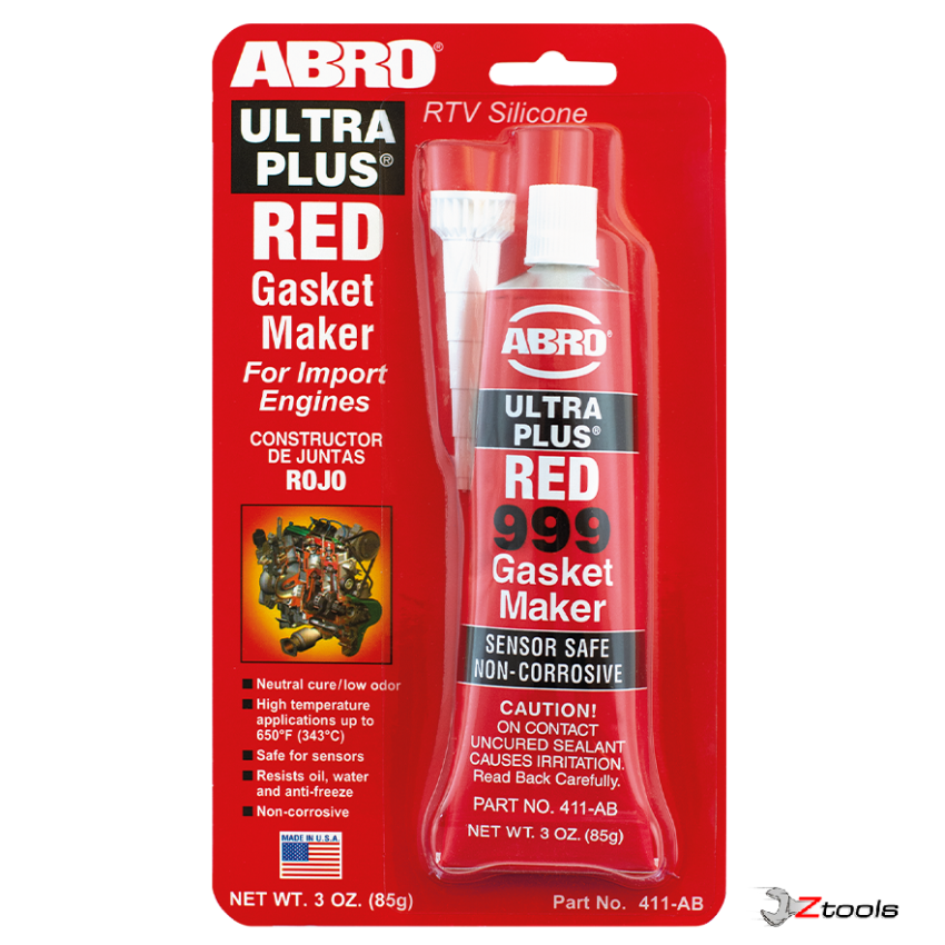 ΚΟΛΛΑ ABRO RED SILICONE GASKET MAKER ULTRA PLUS ΣΤΙΓΜΙΑΙΑ ΦΛΑΝΤΖΑ ΑΜΕΡΙΚΑΝΙΚΗ 85GR