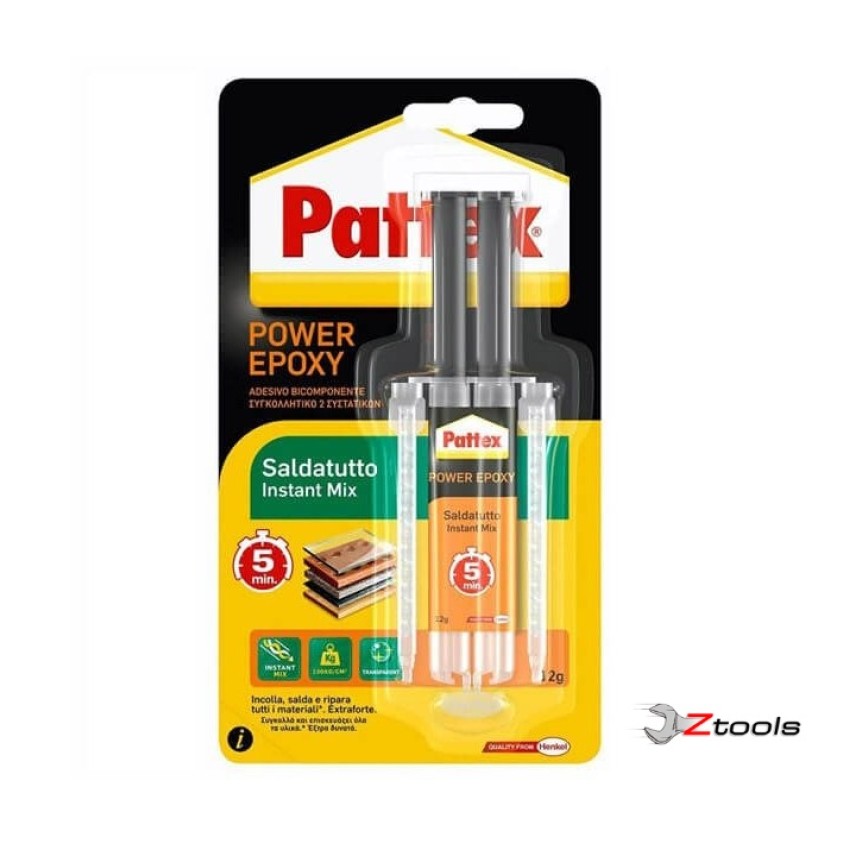 ΚΟΛΛΑ ΕΠΟΞΙΚΗ 2 ΣΥΣΤΑΤΙΚΩΝ PATTEX POWER EPOXY 5MIN 12GR