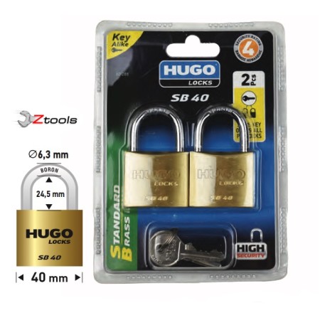 ΛΟΥΚΕΤΑ ΑΠΟ ΟΡΕΙΧΑΛΚΟ HUGO LOCKS BR 40 KEYED ALIKE