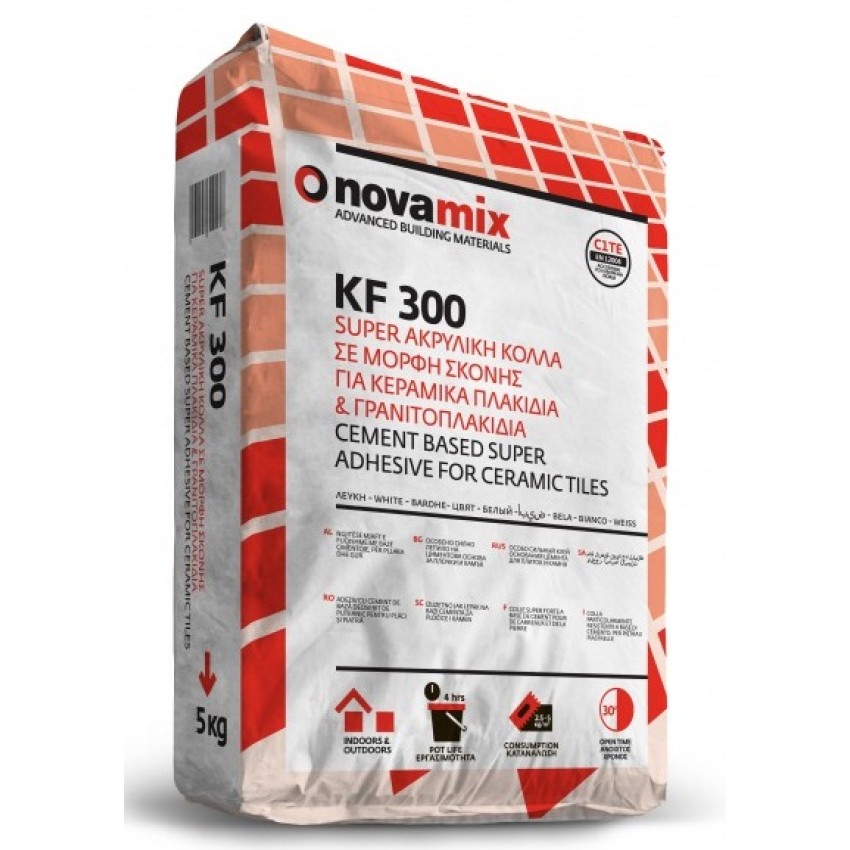 ΚΟΛΛΑ ΚΕΡΑΜΙΚΩΝ ΠΛΑΚΙΔΙΩΝ KF 300 NOVAMIX 5Kg