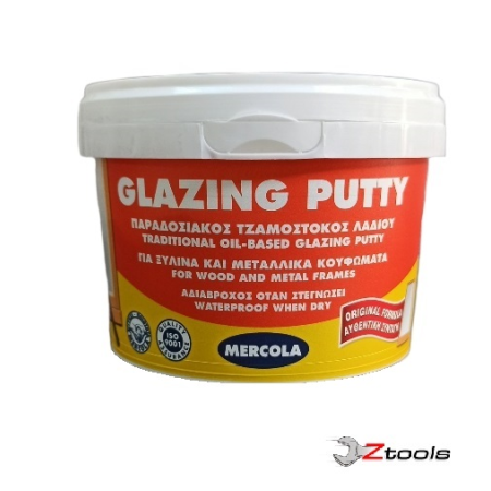 ΤΖΑΜΟΣΤΟΚΟΣ ΠΑΡΑΔΟΣΙΑΚΟΣ ΛΑΔΙΟΥ GLAZING PUTTY MERCOLA 800GR