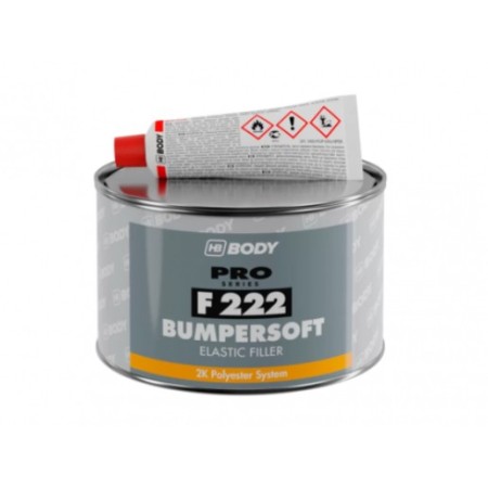  HB BODY - F222 BUMPERSOFT ELASTIC FILLER HS BLACK PUTTY - ΣΤΟΚΟΣ - 1KG