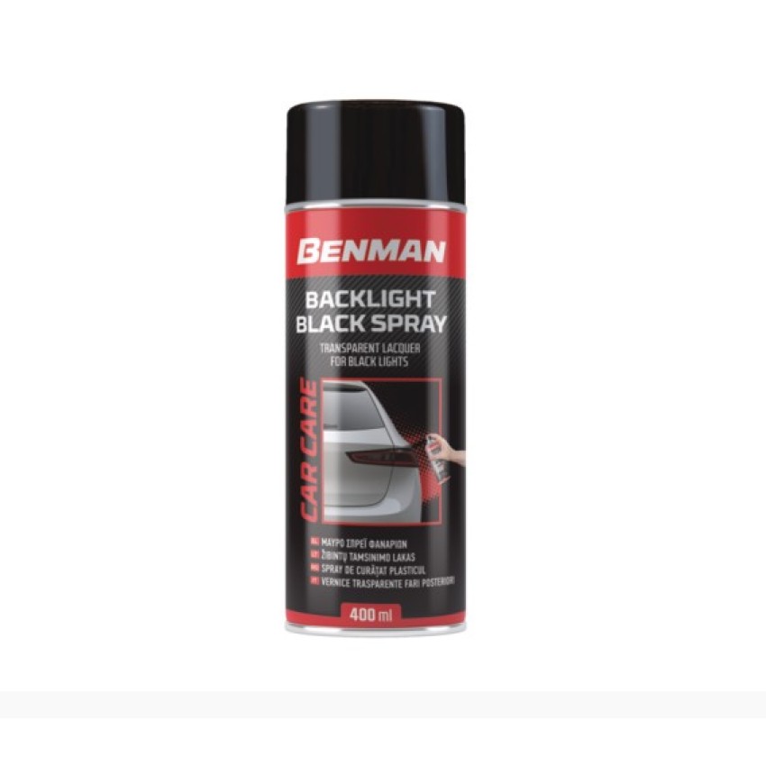 BENMAN SPRAY ΣΠΡΕΙ BLACK LIGHT - ΣΠΡΕΙ ΦΑΝΑΡΙΩΝ ΜΑΥΡΟ 400ML