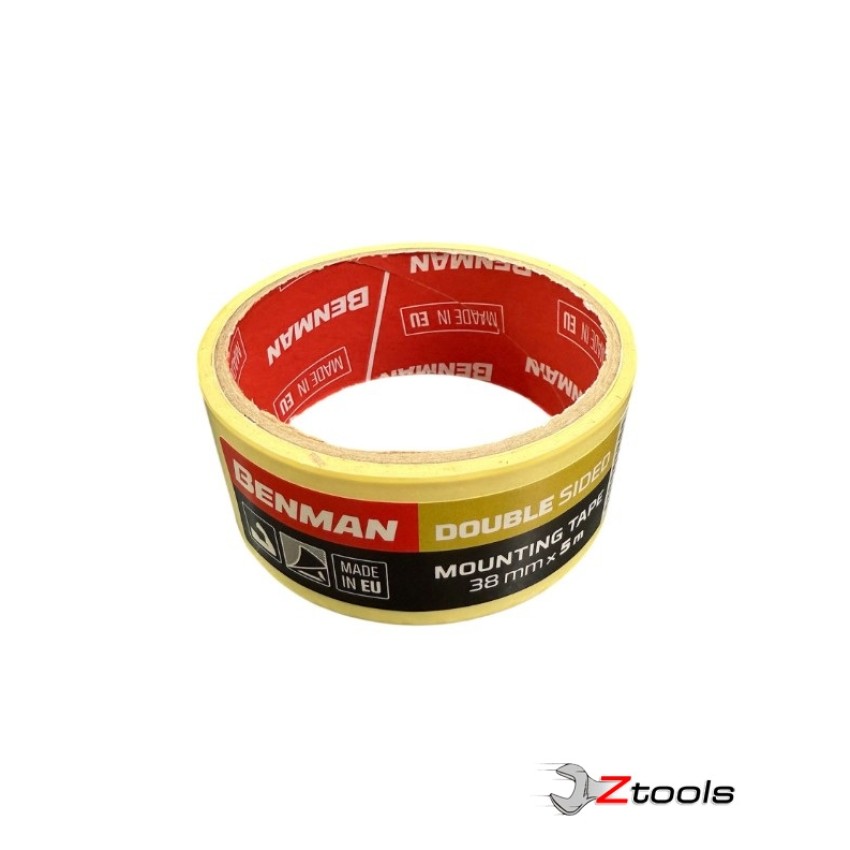 ΤΑΙΝΙΑ ΔΙΠΛΗΣ ΟΨΗΣ ΜΟΚΕΤΩΝ BENMAN 38MM X 5ΜΕΤΡΑ 26046