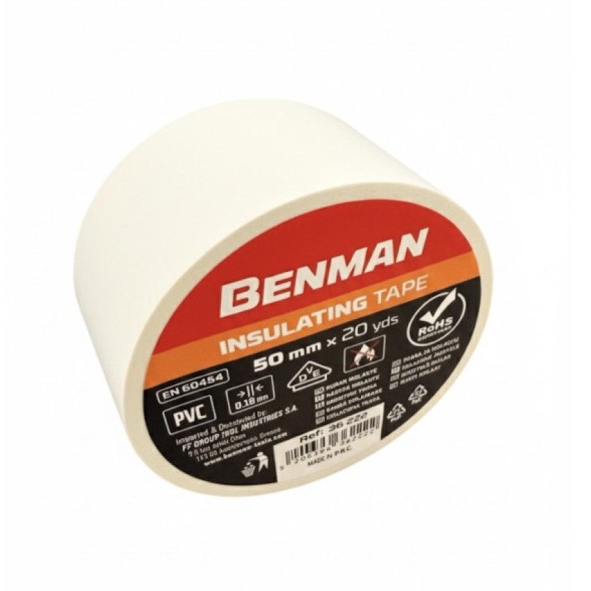 ΜΟΝΩΤΙΚΗ ΤΑΙΝΙΑ ΛΕΥΚΗ BENMAN 50MM X 20YD