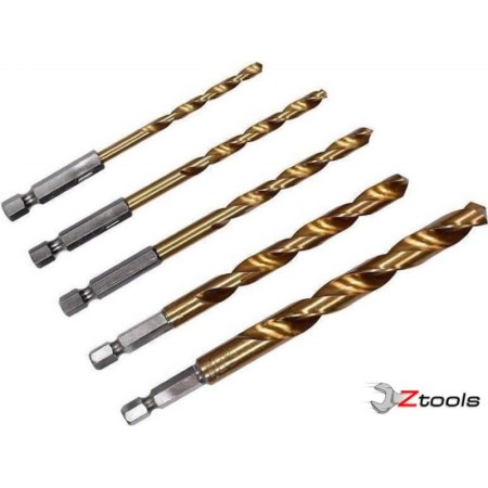 ΤΡΥΠΑΝΙΑ ΣΕΤ 5 ΤΕΜΑΧΙΩΝ HSS TITANIUM HEX YATO 44700