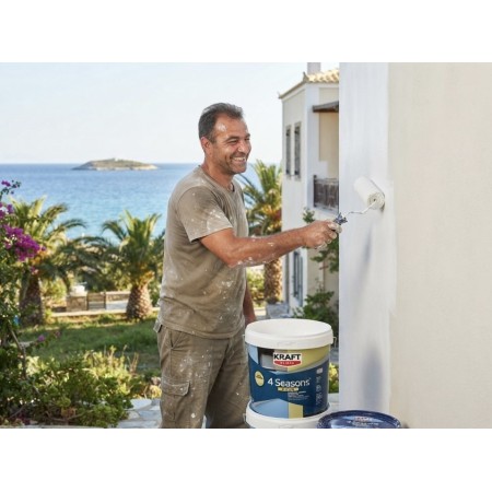 4 SEASONS ELASTIC KRAFT ΕΞΑΙΡΕΤΙΚΗΣ ΠΟΙΟΤΗΤΑΣ ΕΛΕΣΤΟΜΕΡΕΣ ΜΟΝΩΤΙΚΟ ΑΚΡΥΛΙΚΟ ΧΡΩΜΑ ΑΥΞΗΜΕΝΗΣ ΙΚΑΝΟΤΗΤΑΣ ΔΙΑΠΝΟΗΣ 10LT