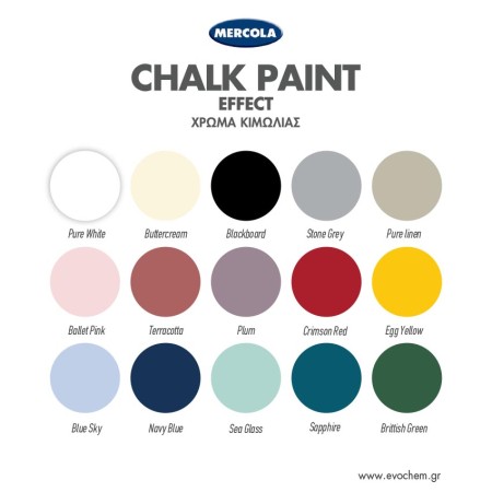 ΧΡΩΜΑ ΚΙΜΩΛΙΑΣ CHALK PAINT MERCOLA 375ML 