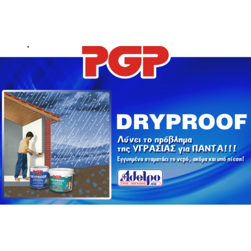 ΣΤΕΓΑΝΩΤΙΚΟ ΜΟΝΩΤΙΚΟ ΔΟΜΙΚΩΝ ΕΠΙΦΑΝΕΙΩΝ DRYPROOF WATERBASED WATERPROOFER PGP