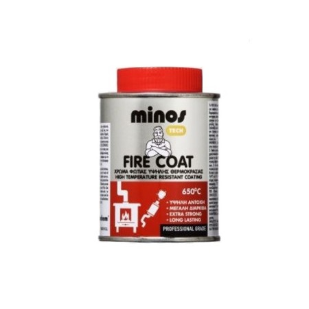 ΧΡΩΜΑ ΦΩΤΙΑΣ ΥΨΗΛΗΣ ΘΕΡΜΟΚΡΑΣΙΑΣ ΜΑΥΡΟ FIRE COAT 650°C MINOS 200ML